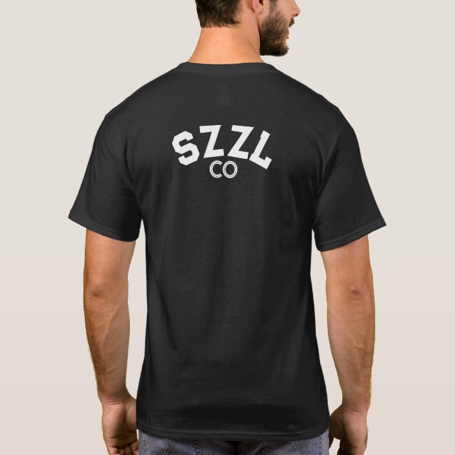 Sizzle Co- "Rise, Hustle, Coffee, Repeat" T-Shirt (Back)