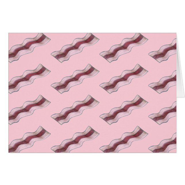 Sizzling Bacon Breakfast Food Fried Strips Meat (Front Horizontal)