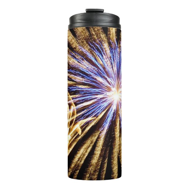 Sizzling Fireworks Display Thermal Tumbler (Front)