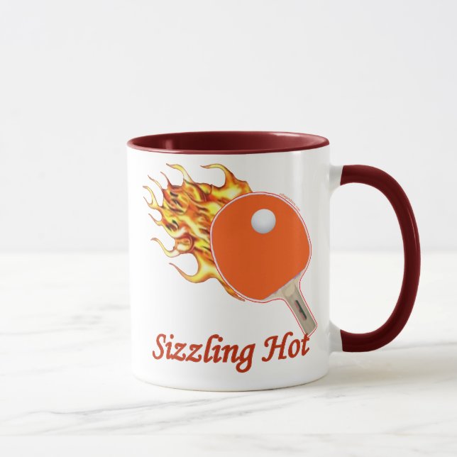 Sizzling Hot Flaming Ping Pong Mug (Right)