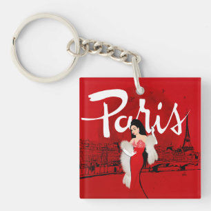 Sizzling in Paris Key Ring