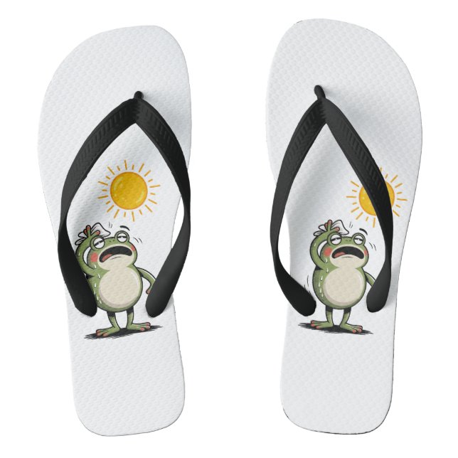 Sizzling Summer Frog Women's Flip-Flops Jandals (Footbed)