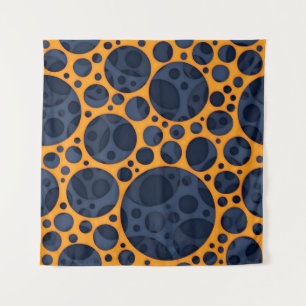 Sizzling Trippy Abstract Lava Holes Design Pattern Tapestry