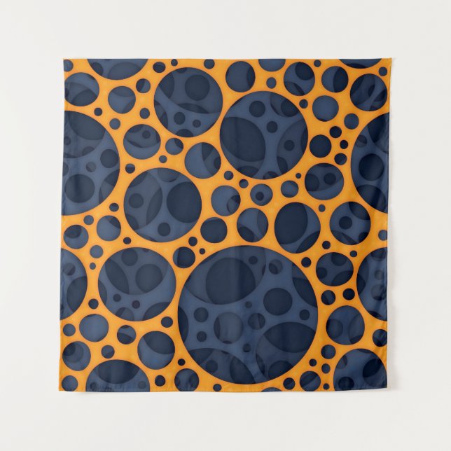 Sizzling Trippy Abstract Lava Holes Design Pattern Tapestry (Front)