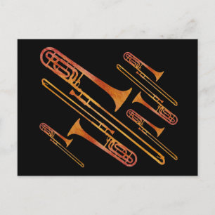 Sizzling Trombones Postcard