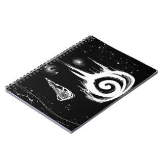SJ negative spiral Artwork print Notebook