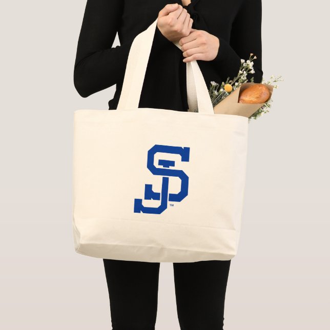 SJ Spartans logo Large Tote Bag (Front (Product))