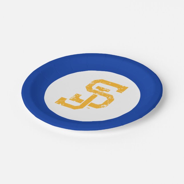 SJ Spartans Paper Plate (Angled)