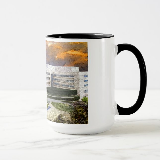 SJFoundation black rim coffee mug (Right)