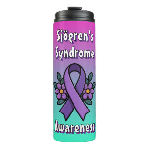 Sjögren's Awareness   Purple Ribbon Thermal Tumbler