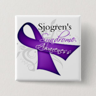 Sjogren's Syndrome Awareness 15 Cm Square Badge