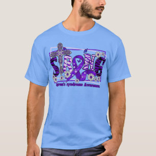 Sjogrens syndrome Awareness cross ribbon Strong ho T-Shirt