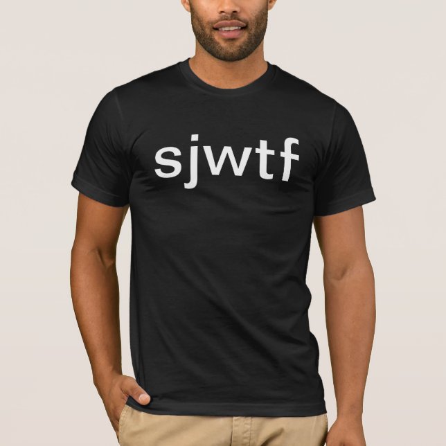 SJWTF Black Men's Bella Canvas T-Shirt (Front)