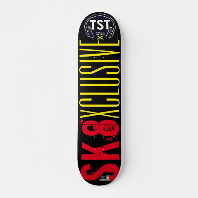 SK8 XCLUSIVE  7 3/4" Skateboard Deck (Front)