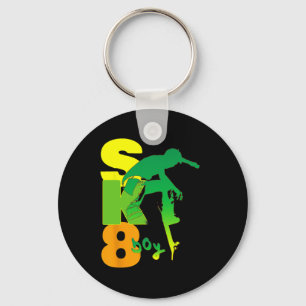Sk8boy Skateboard Boys Key Ring