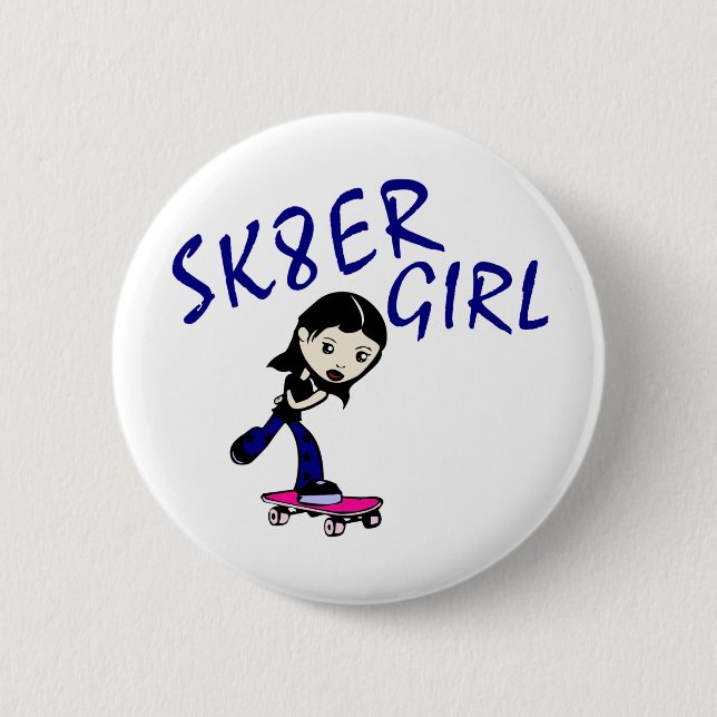 sk8er girl 6 cm round badge (Front)
