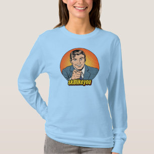 Sk8LikeYou Showoff Womens Long Sleeve - Light Blue T-Shirt