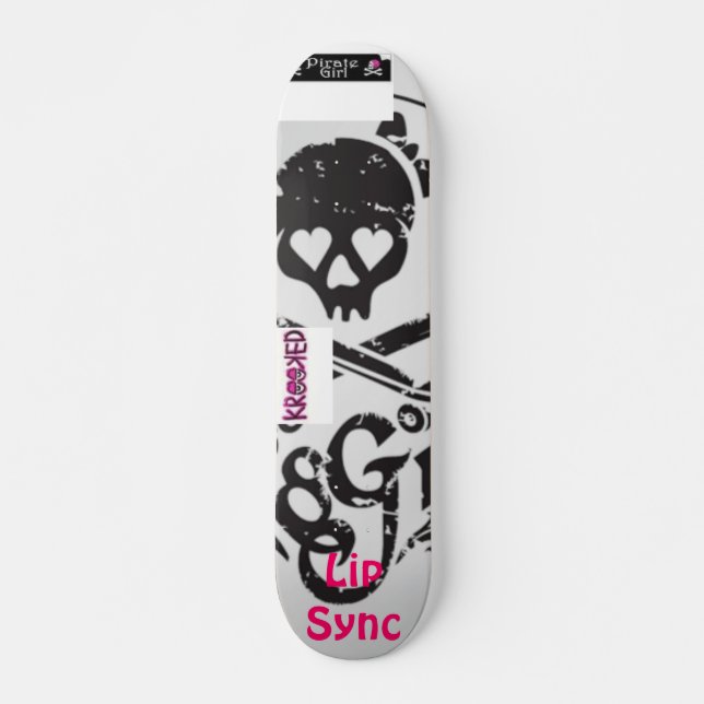 sk8ter, cool, krooked, Lip Sync Skateboard (Front)
