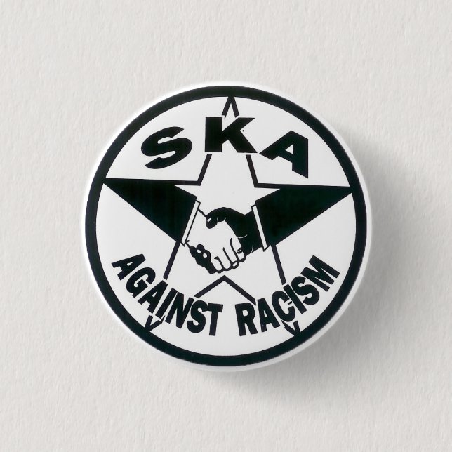 Ska Against Racism 3 Cm Round Badge (Front)