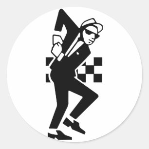 SKA Dancer Classic Round Sticker