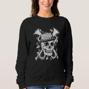 Ska Head with Hat Trumpet Music style Sweatshirt