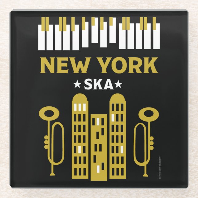 Ska Jazz Glass Coaster (Front)