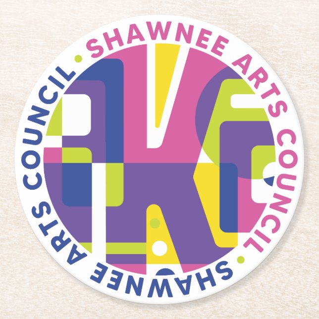SKA Round w Arts Council Round Paper Coaster (Front)