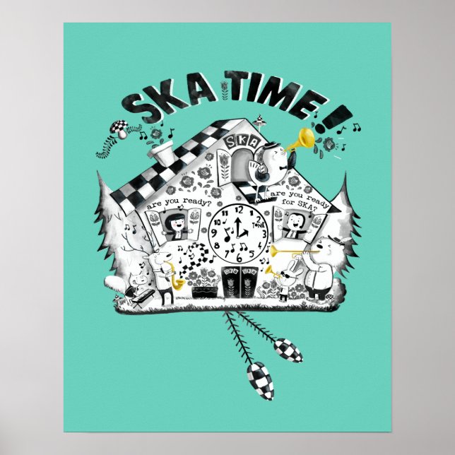 Ska Time Cuckoo Clock Poster (Front)