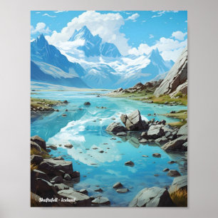 Skaftafell Iceland Vintage Travel  Poster