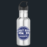 Skagit River Washington Kayaking 532 Ml Water Bottle<br><div class="desc">Beginning high in the North Cascade Mountain Range in Washington,  the Skagit Wild and Scenic River winds down steep slopes,  through forested hillsides and wide,  open valleys eventually reaching Puget Sound. The rivers of the Skagit System (Skagit,  Sauk,  Suiattle and Cascade) flow through rugged wilderness,  forestlands,  rural communities</div>