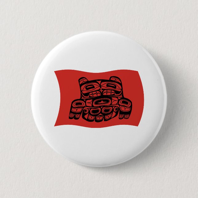 Skagit Tribe Flag Button (Front)