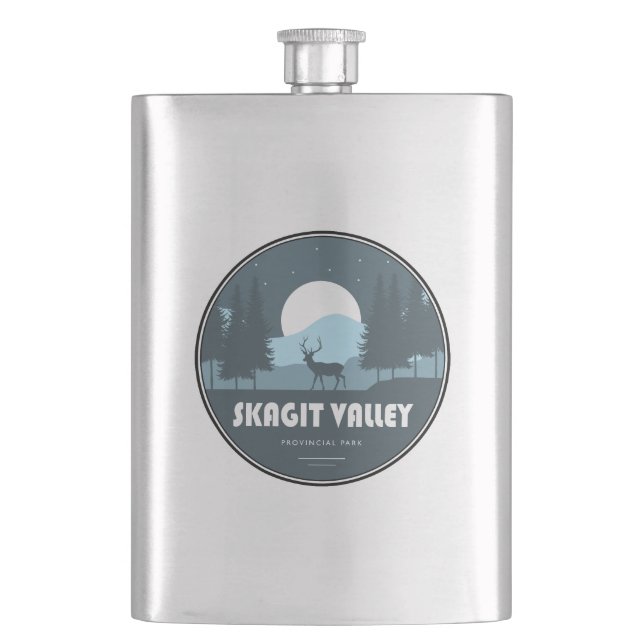 Skagit Valley Provincial Park Deer Hip Flask (Front)