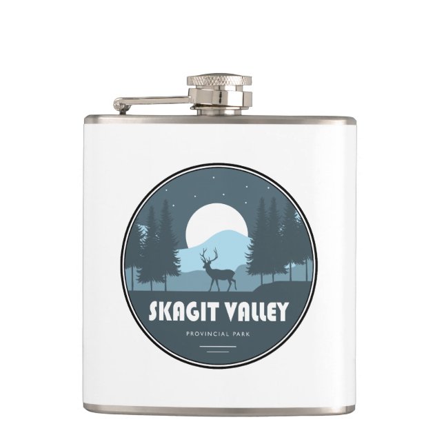 Skagit Valley Provincial Park Deer Hip Flask (Front)