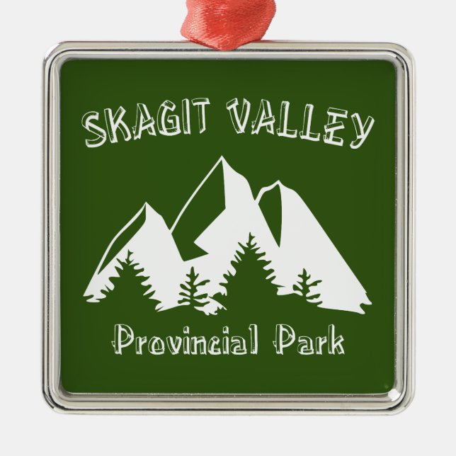 Skagit Valley Provincial Park Metal Tree Decoration (Front)