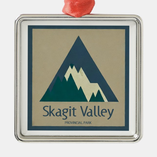 Skagit Valley Provincial Park Rustic Metal Tree Decoration (Front)