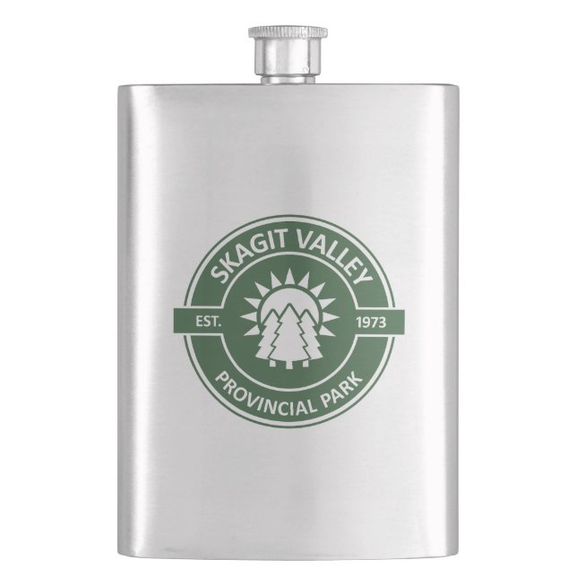 Skagit Valley Provincial Park Sun Trees Hip Flask (Front)