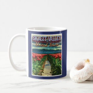 SKAGIT VALLEY - TULIP FIELDS - SKAGIT WASHINGTON COFFEE MUG