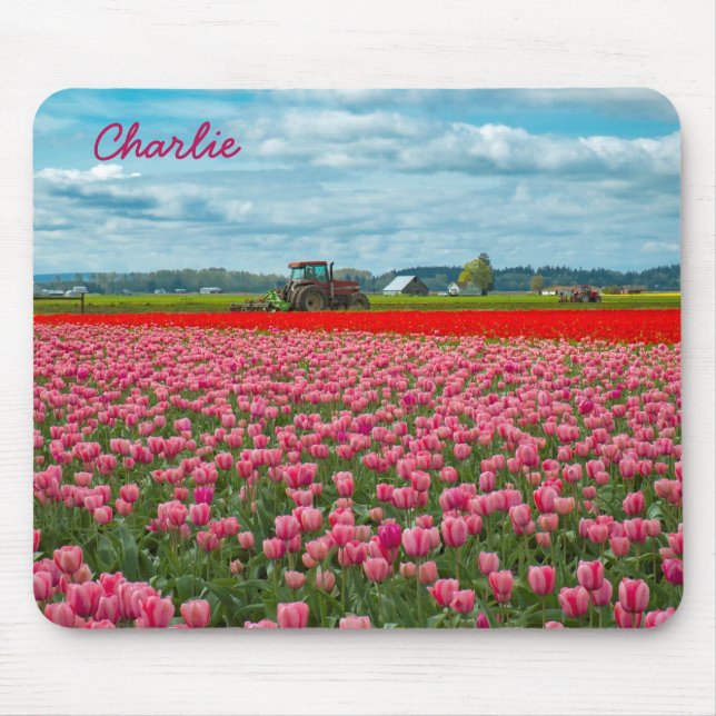 Skagit Valley Tulip Spring Mouse Pad (Front)