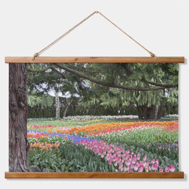 Skagit Valley Tulips Tapestry Art (Front)