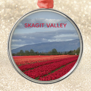 Skagit Valley Washington State Gorgeous Tulip Metal Tree Decoration