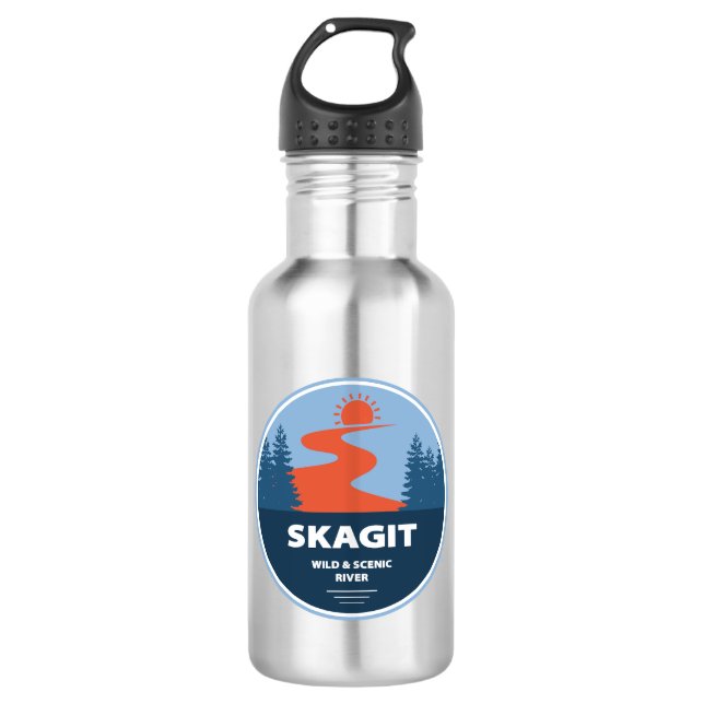 Skagit Wild And Scenic River Washington 532 Ml Water Bottle (Front)
