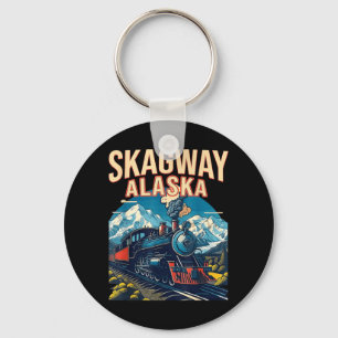Skagway Alaska Steam Train Gateway Klondike Key Ring