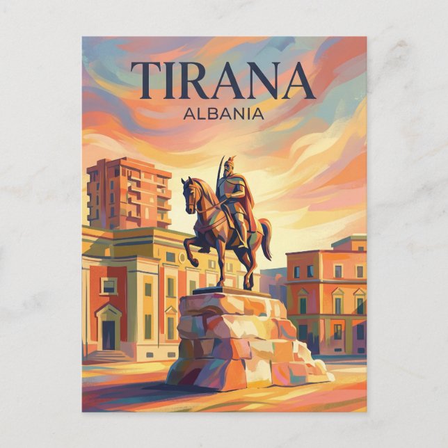 Skanderbeg Square Albania Postcard (Front)