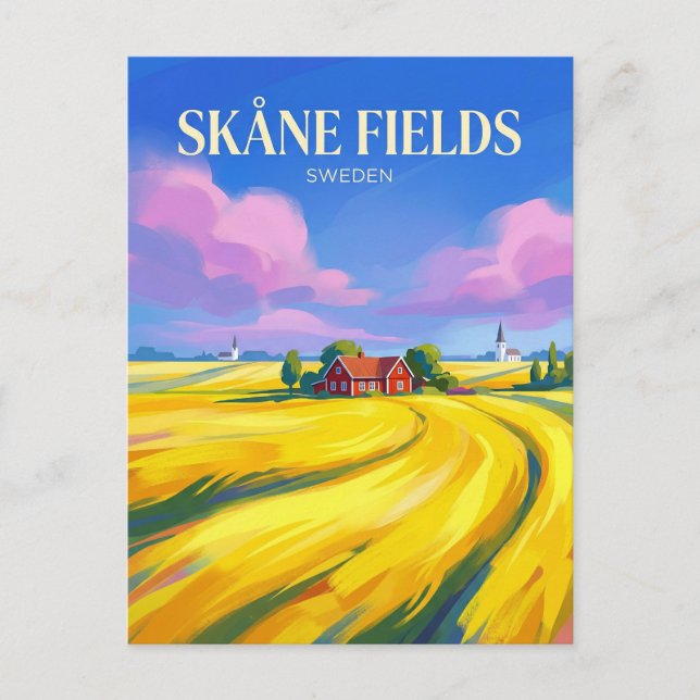SKANE RAPESEED FIELDS Sweden Postcard (Front)