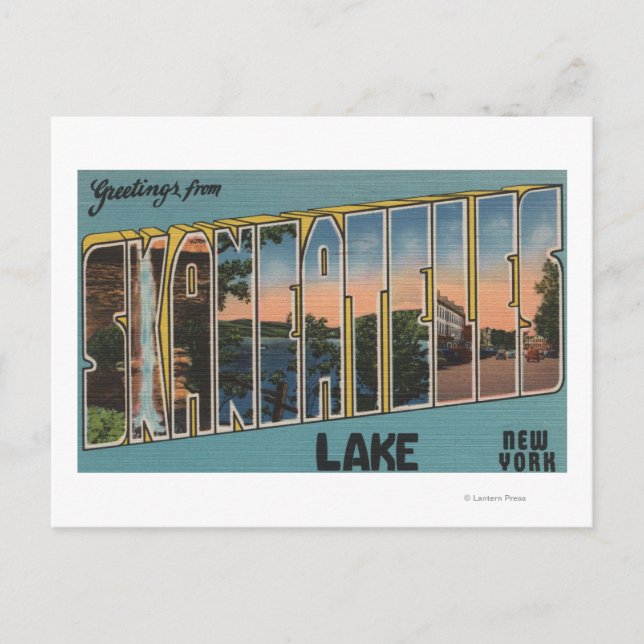 Skaneateles Lake, New York - Large Letter Scenes Postcard (Front)