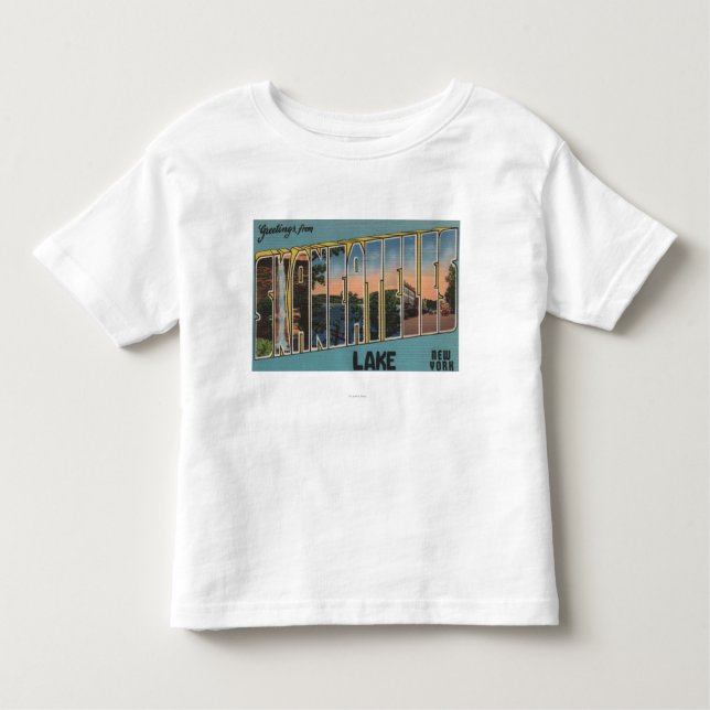 Skaneateles Lake, New York - Large Letter Scenes Toddler T-Shirt (Front)
