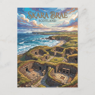 Skara Brae Scotland Postcard