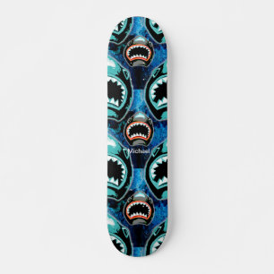Skark Mania Funny Cartoon Illustration Skateboard