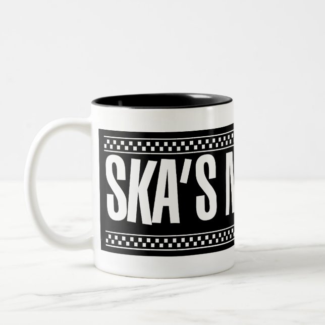 Ska's Not Dead! - White Two-Tone Coffee Mug (Left)