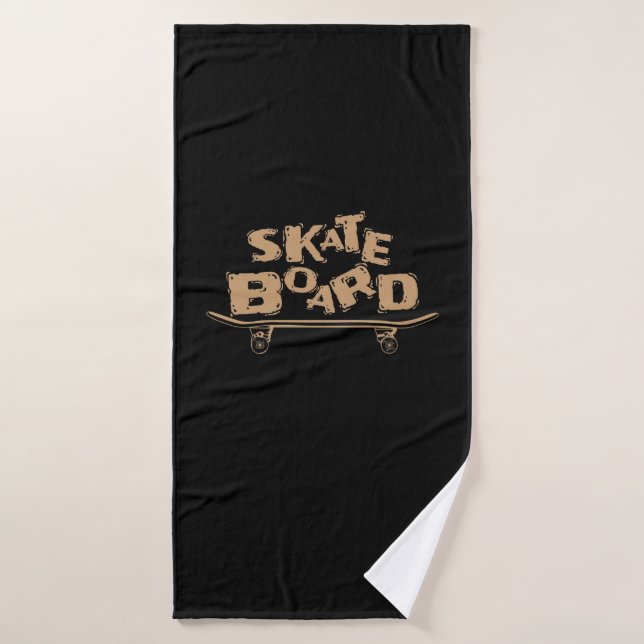 skate board bath towel (Bath Towel)